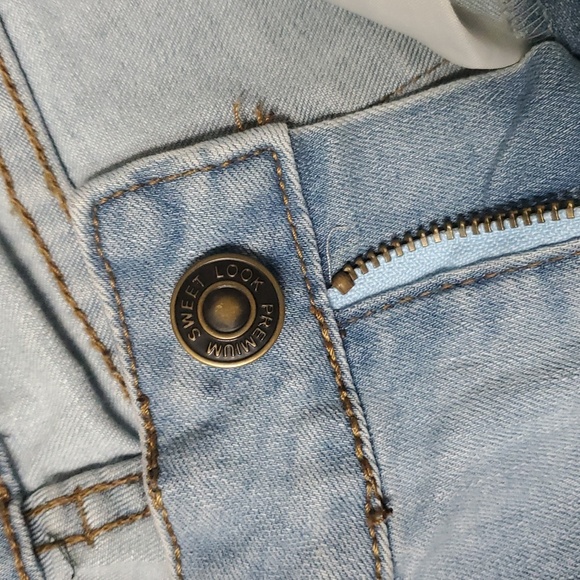 GORGOUS LUXE BEDAZZELDED&TRASHED/RIPPED UP TORN UP DESTROYED JEANS SZ 27 - Picture 12 of 12